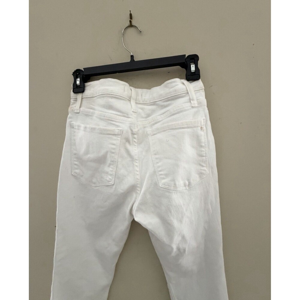 Madewell High-Rise 9” Skinny White Denim Jeans Women's Size 28P Pants